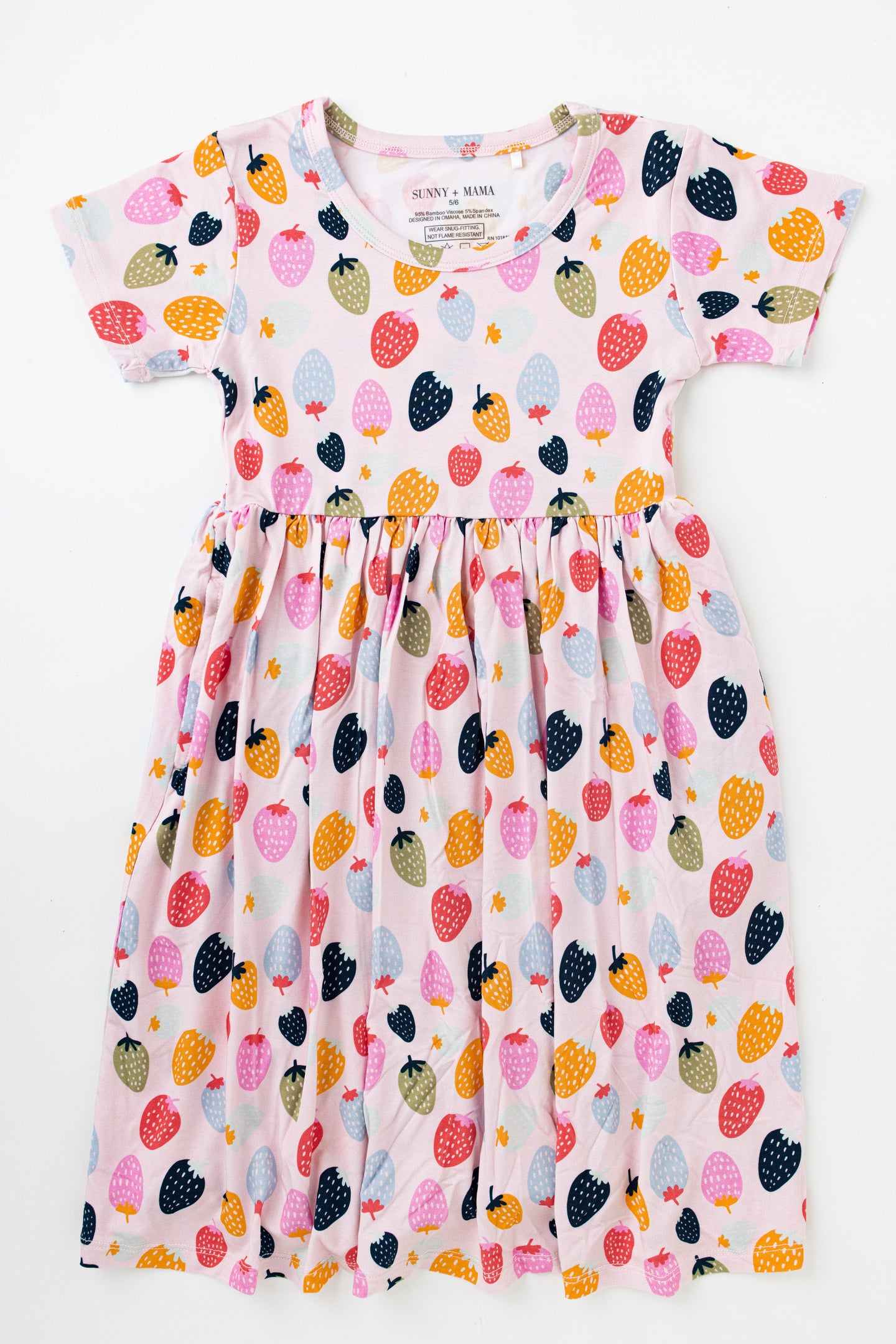 Strawberry Solstice Bamboo Twirl Dress